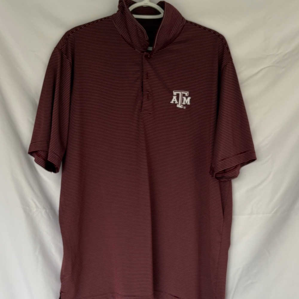 Antigua Texas A&M Aggies Polo in Maroon with Embroidered Emblem